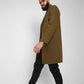 Mens Single Breasted Check Design Overcoat