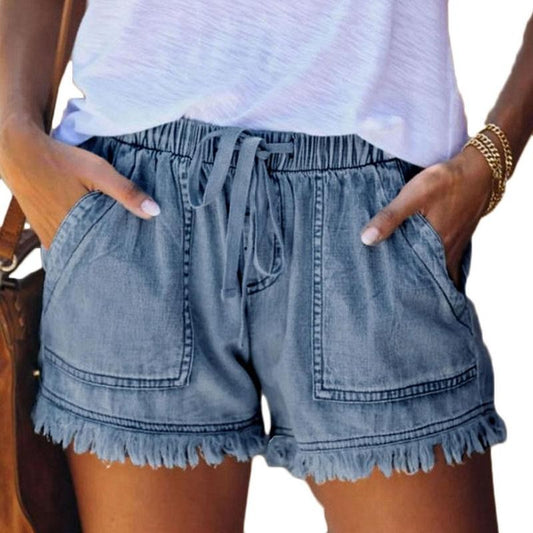 Women's High Waisted Shorts Jeans Plus Size Denim Shorts