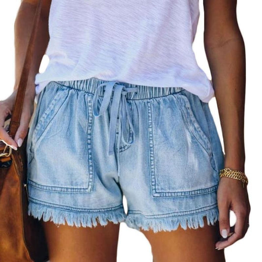 Women's High Waisted Shorts Jeans Plus Size Denim Shorts
