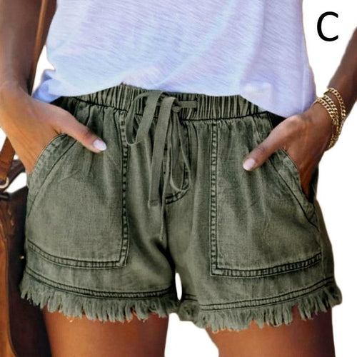 Women's High Waisted Shorts Jeans Plus Size Denim Shorts