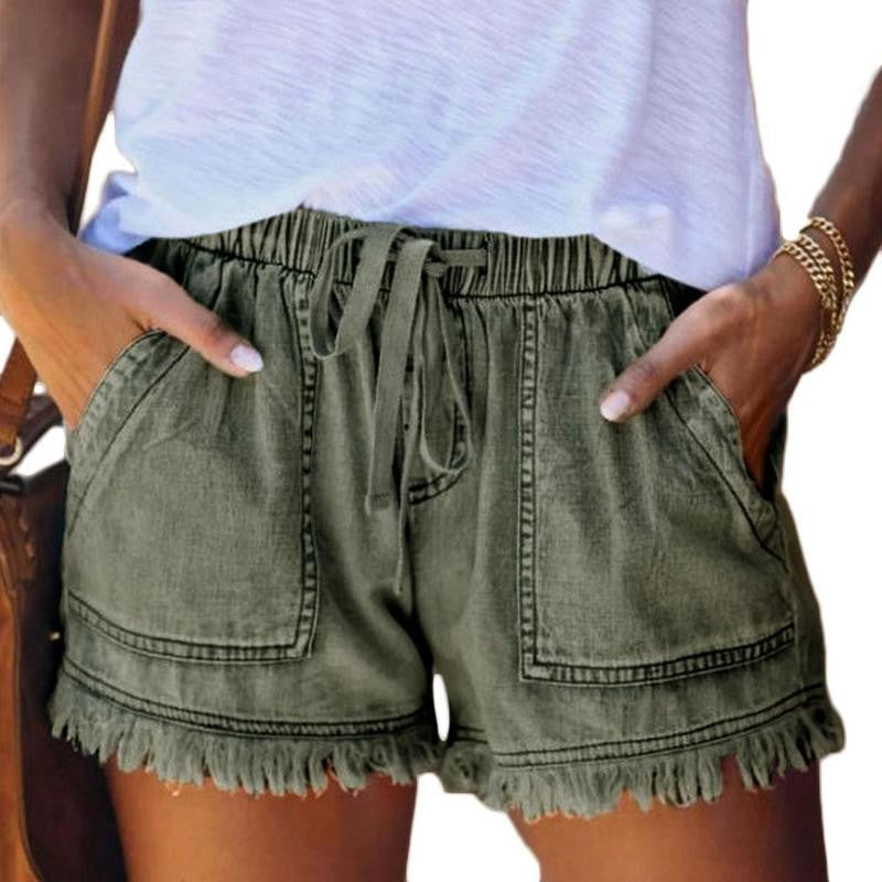 Women's High Waisted Shorts Jeans Plus Size Denim Shorts