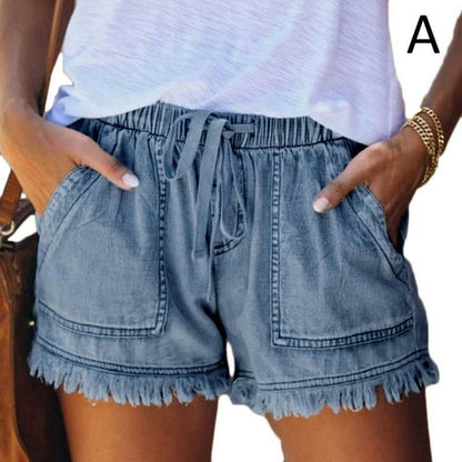 Women's High Waisted Shorts Jeans Plus Size Denim Shorts