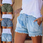Women's High Waisted Shorts Jeans Plus Size Denim Shorts
