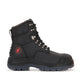 Men's Rockrooster Kensington Black 7 inch Zip-sided Steel Toe Leather Work