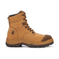Men's Rockrooster Kimberly Tan 7 inch Zip-sided Steel Toe Leather Work Boots