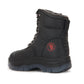 Men's Rockrooster Kensington Black 7 inch Zip-sided Steel Toe Leather Work
