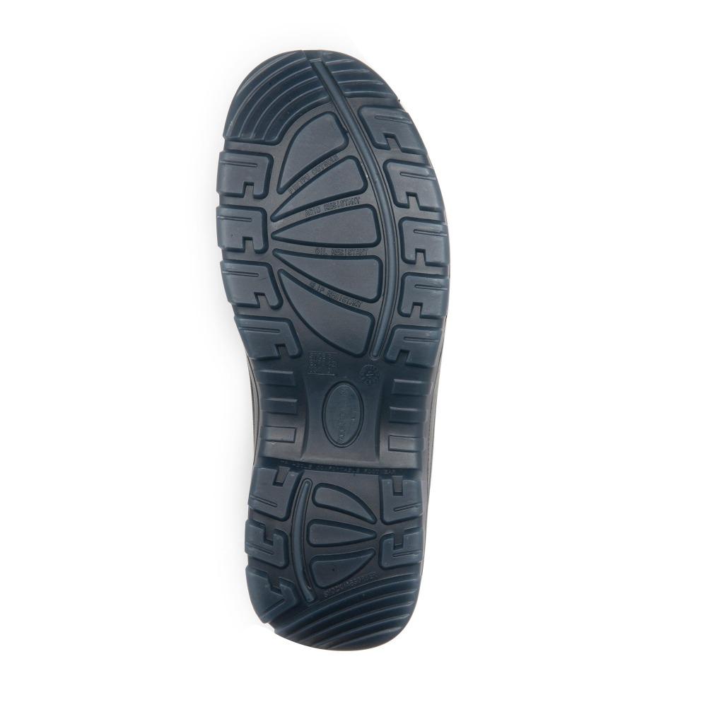 Men's Rockrooster Kensington Black 7 inch Zip-sided Steel Toe Leather Work