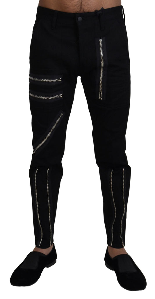 Dsquared² Black Mens Casual Zipper Cotton Jeans
