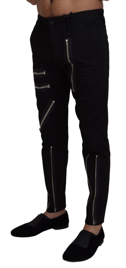 Dsquared² Black Mens Casual Zipper Cotton Jeans