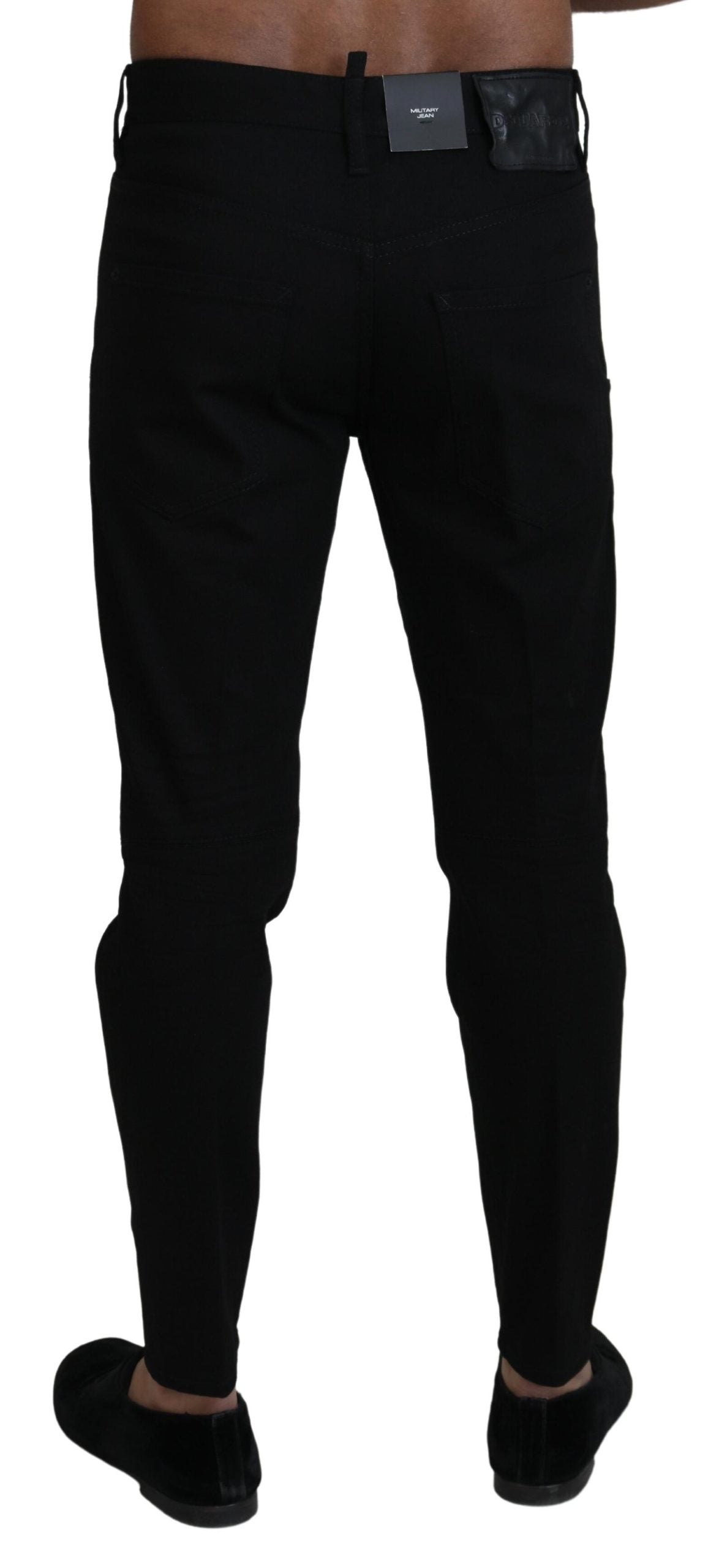 Dsquared² Black Mens Casual Zipper Cotton Jeans