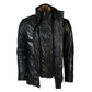 Men's Tiberius Premium Lambskin Leather Coat with Fur
