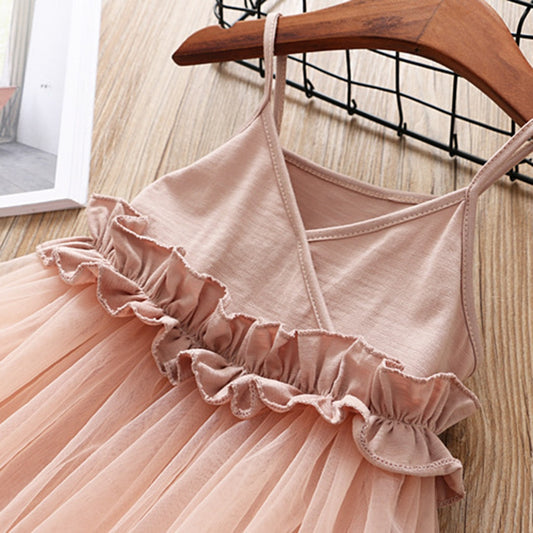 Cute Lace Dress for Baby Girls Pink Sweet