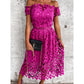 Women's Sexy Off-Shoulder Lace Loose Fit Dress