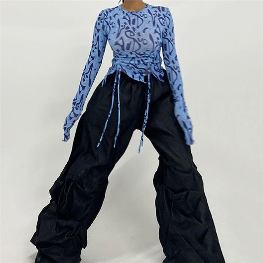 Women's High Waist Loose Sports Casual Pants