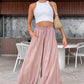 Women's Casual Elastic Waist Wide-Leg Pants