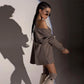 Women's Knitted 2 Pieces V-Neck Long Sleeve Set