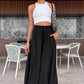 Women's Casual Elastic Waist Wide-Leg Pants