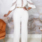 Women's Mesh Insert Wide Leg Elegant Jumpsuits