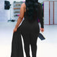 Women's One Shoulder Long Sleeve Casual Jumpsuits