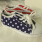 Round Toe Casual Shoes Star Striped Lace Up Sneakers