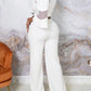 Women's Mesh Insert Wide Leg Elegant Jumpsuits