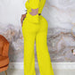 Women's Mesh Insert Wide Leg Elegant Jumpsuits