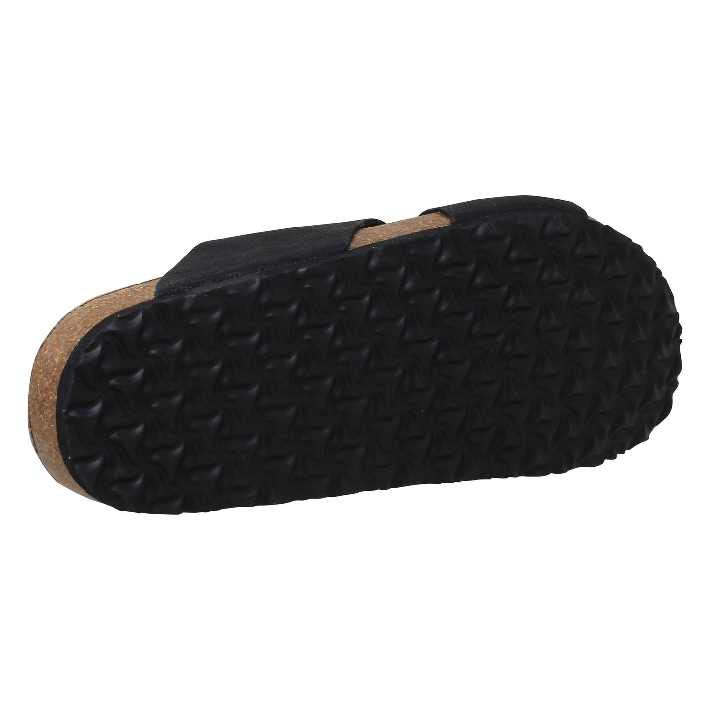 SOBEYO Classic Cork Sandals Criss-Cross Strap Slip On Black