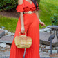 Women's Short Sleeve Off Shoulder Jumpsuit Summer Chic Wide Leg, No Belt