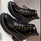 Waterproof Patent Leather Matte Black Ankle Boots
