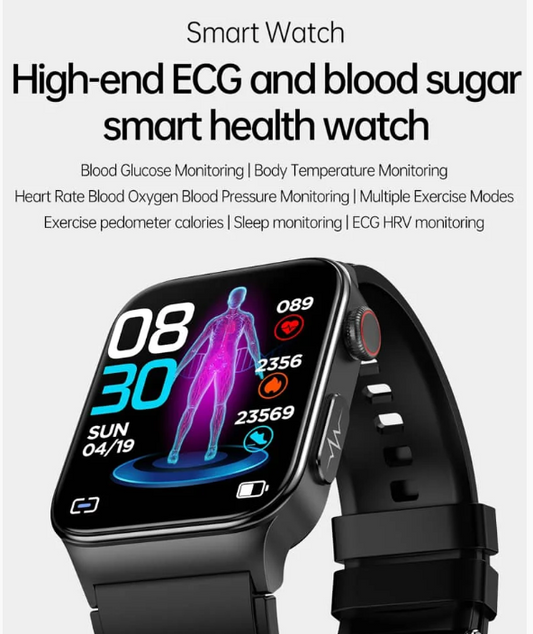 KS03 Smart Watch Heart Rate Blood Glucose Blood Oxygen ECG Monitoring