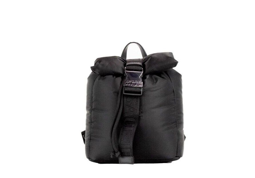 Versace Jeans Couture Small Black Puffy Nylon Safety Buckle Backpack
