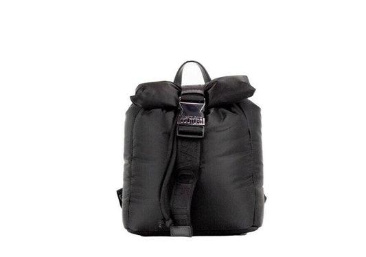 Versace Jeans Couture Small Black Puffy Nylon Safety Buckle Backpack