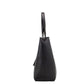 Versace Jeans Couture Black Grained Faux Leather Logo Lock Tote