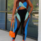 Women's Insert Chic Suits Sleeveless Crop Top & Slim Workout Pants Set