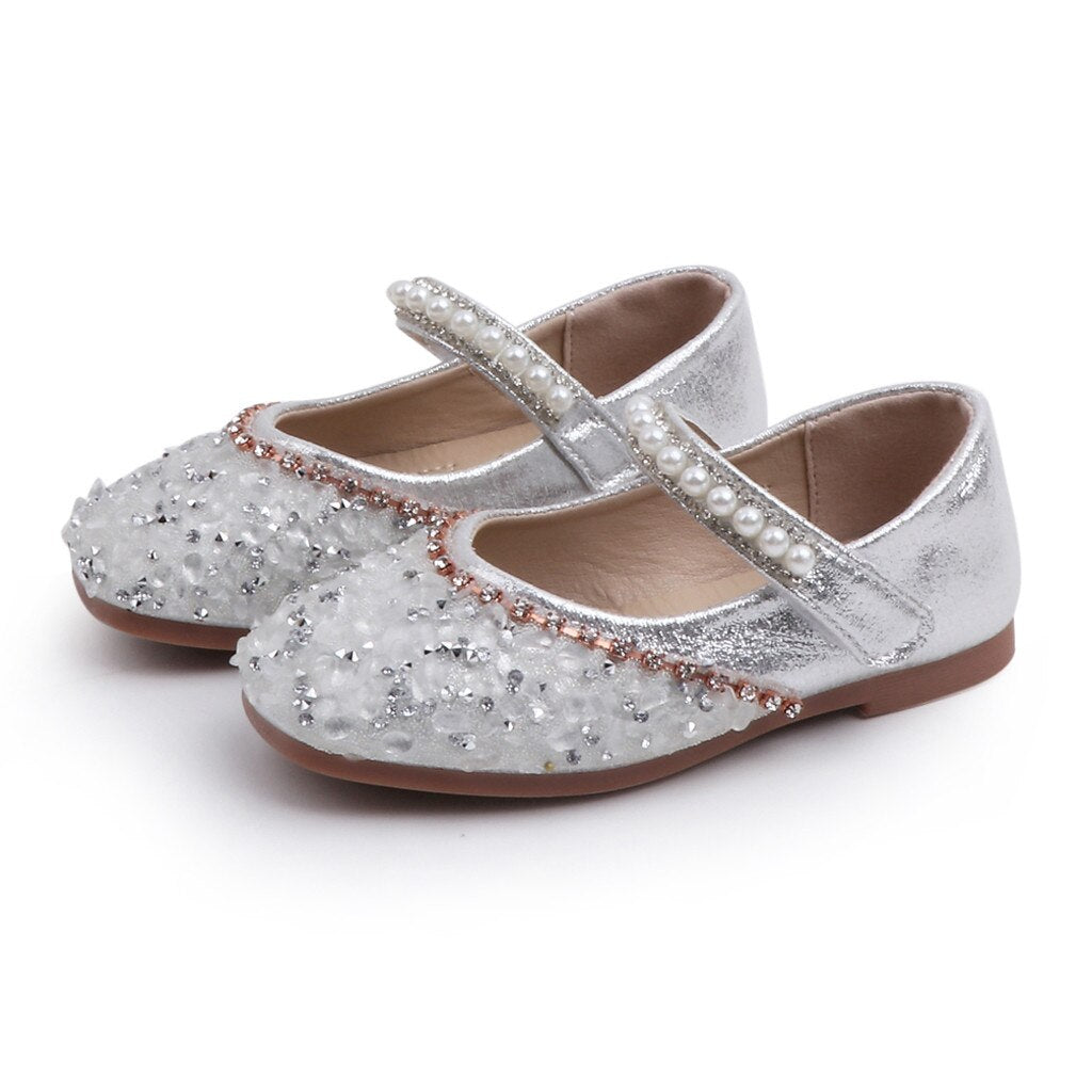 Girl's Princess Shoes, White, Gold, Pink, Black Infant to Kids