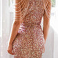 Women's Hanging Neck Sexy Crystal Tassel Bag Hip Sequin Dress