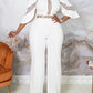 Women's Mesh Insert Wide Leg Elegant Jumpsuits