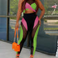 Women's Insert Chic Suits Sleeveless Crop Top & Slim Workout Pants Set