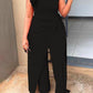Women's Sleeveless Asymmetrical Long Jumpsuit