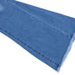 Women's Elastic Waist Distressed Flared Long Bell Bottom Denim Jeans
