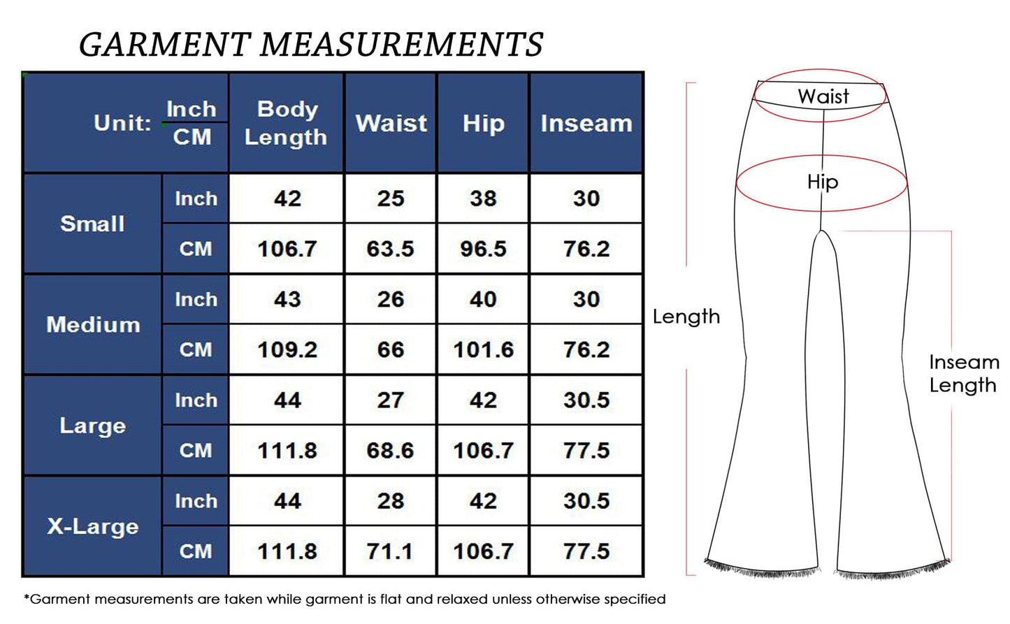 Women's Elastic Waist Distressed Flared Long Bell Bottom Denim Jeans