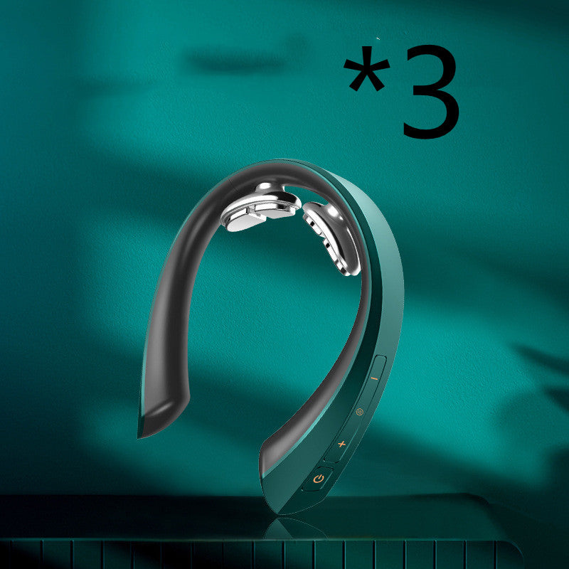 Cervical Shoulder Smart Remote Control Dual-Pulse Electric Massaging Super Light Neck Relief and Relaxing Device Voice Prompt