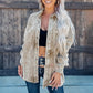 Women's Retro Distressed Corduroy Shirt Jacket