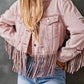 Women's Retro Cowboy Denim Tassel Jacket