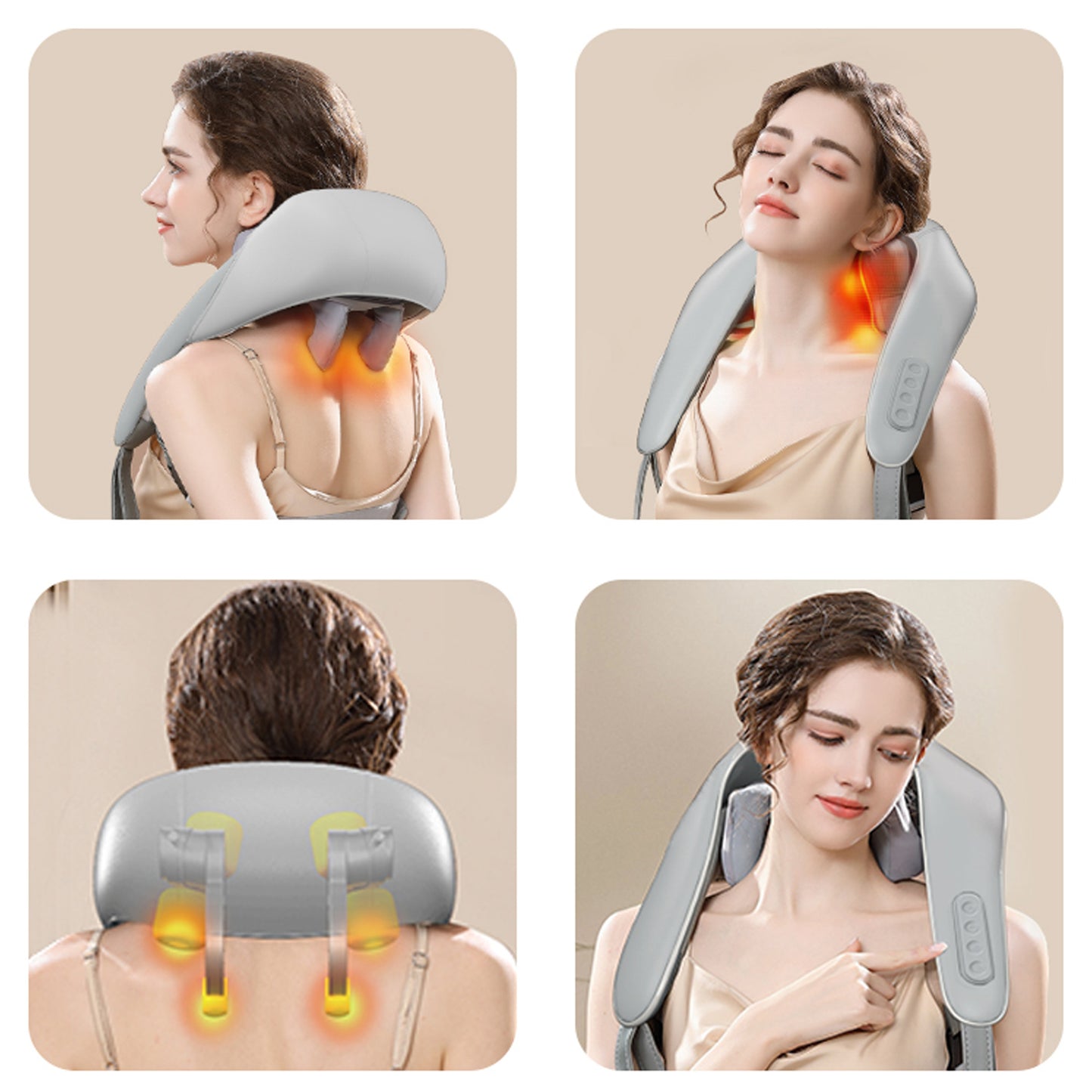 Professional Personal Masseur Neck Massage Device Warm Health Shoulder Pain Relief and Deep Tissue Electric Kneading Massage