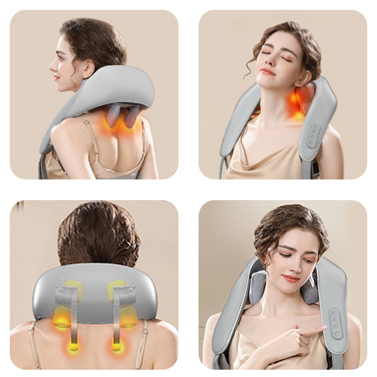 Professional Personal Masseur Neck Massage Device Warm Health Shoulder Pain Relief and Deep Tissue Electric Kneading Massage