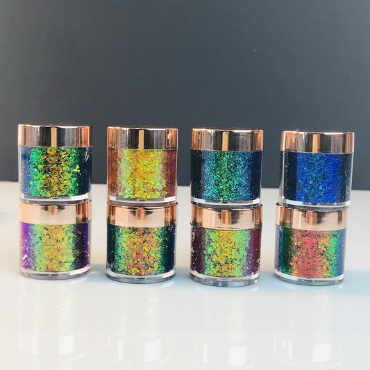 Chameleon 8 Colors Gold Leaf Sequins Gel Eye Shadow