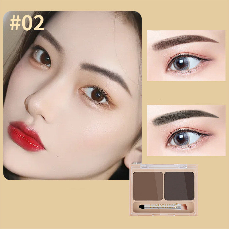 Women's Fashion Waterproof And Non-Stripping Two-Tone Eyebrow Powder