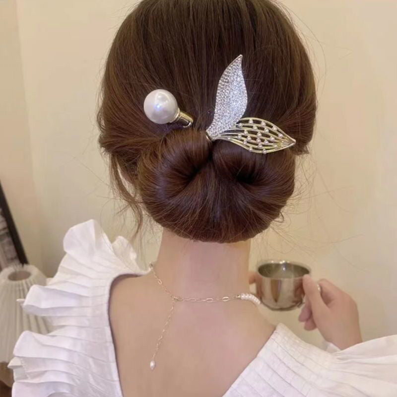 Hair Curler Fish Tail Elegant Flower Easy Bun Maker