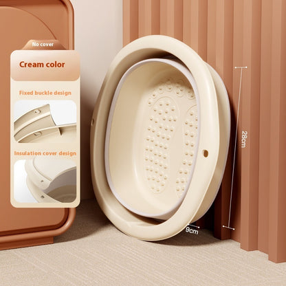 Foldable Foot Bath Portable Foot Wash Basin With Cover